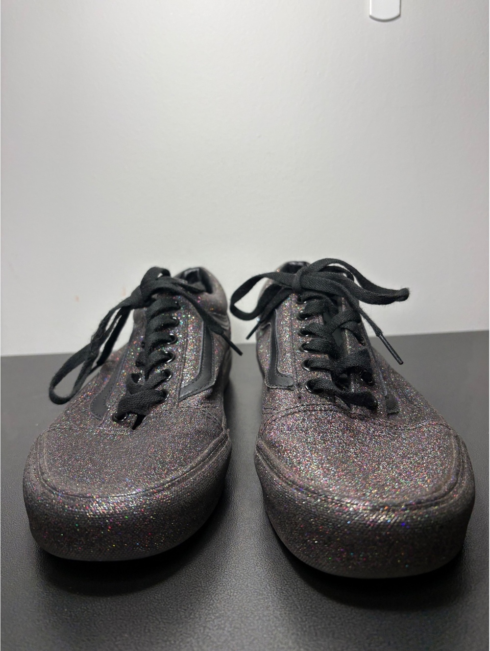 Unisex black rainbow glitter Vans Sneakers - M 9.5, W 11 - Picture 5 of 8